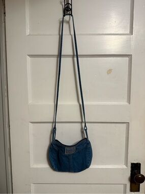 Mitzi blue denim purse w/long strap(not adjustable) measurements are in pics
